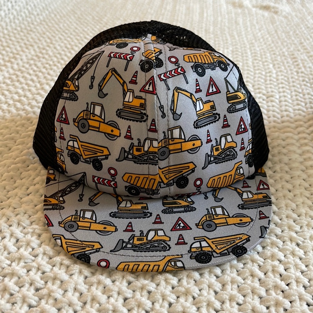 Gently used George Hats toddler construction trucker style hat.